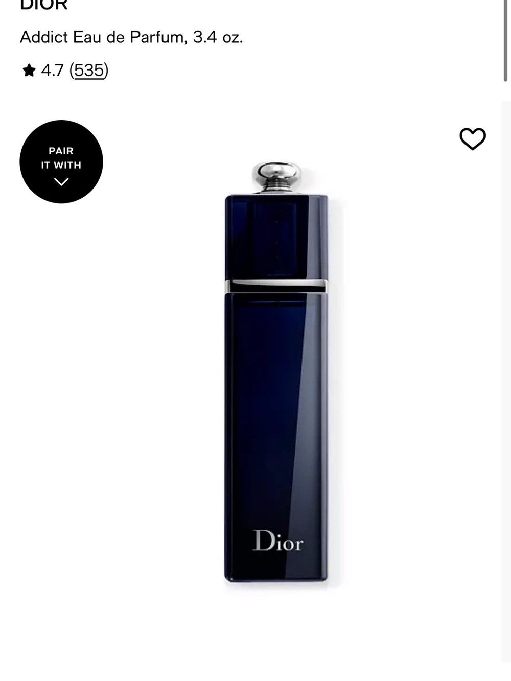 Dior Men’s Fragrance Bottle in Deep Navy Blue